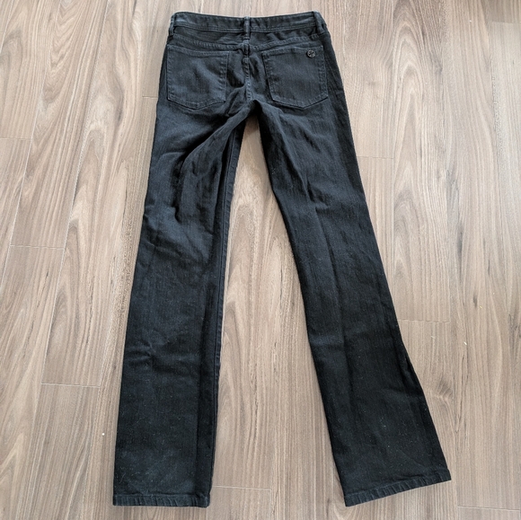 Tory Burch Black Classic Bootcut Black Denim Jeans Low Rise (Size 27 / 4) - Picture 5 of 9